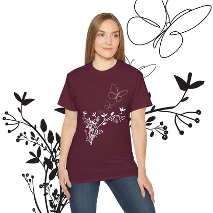 Women's Spring t-shirts - Butterfly Pattern, Spring, Ultra Cotton Tee, Women