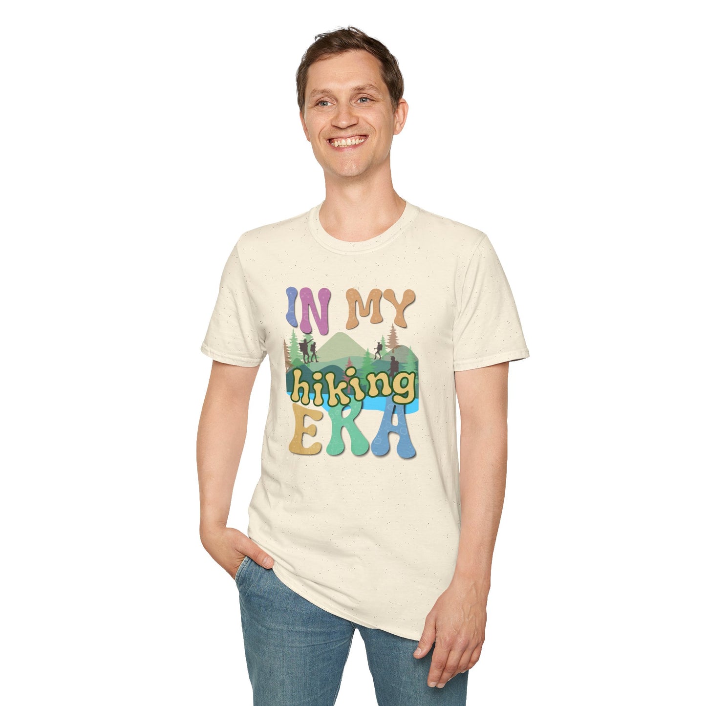 16 ‘In My Hiking Era’ T-shirts! Embrace the trails and celebrate your love for hiking. Unisex Softstyle T-Shirt