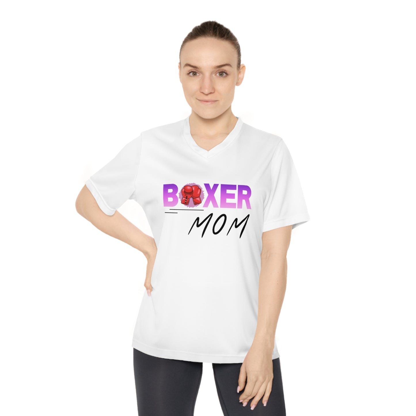 Our Boxer Mom V-Neck T-Shirt - Women’s Performance, is designed for boxer dog champions like you. - Women's Performance V-Neck T-Shirt