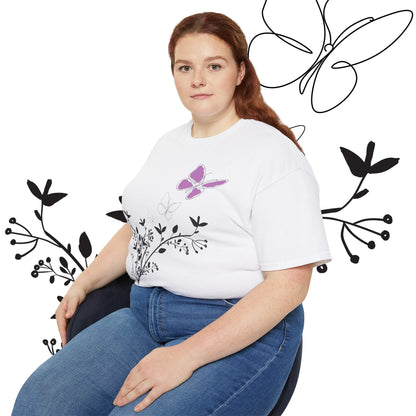 Women's Spring t-shirts - Butterfly Pattern, Spring, Ultra Cotton Tee, Women