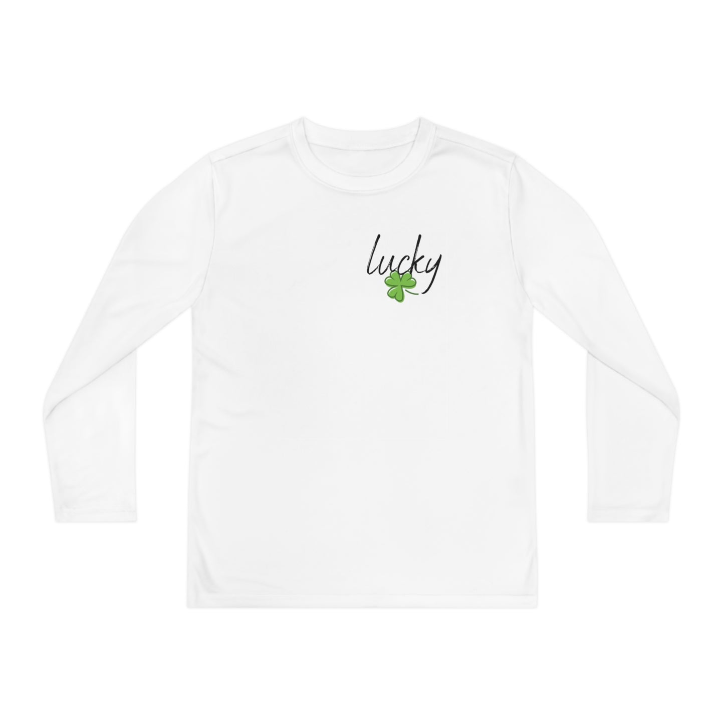 Lucky Youth Long Sleeve Competitor Tee. A top performer for any active youngster, PosiCharge technology, lightweight, breathable fabric and moisture-wicking capabilities