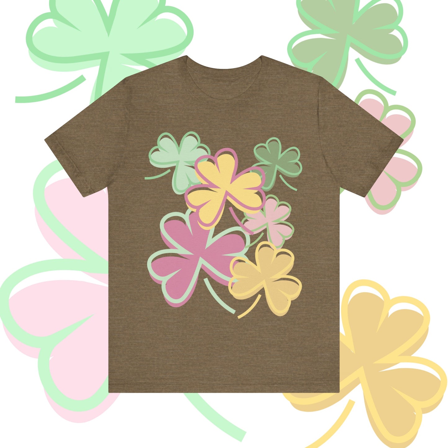 St Patrick's Day Clover Pattern T Shirt. Rock it Big and Bold