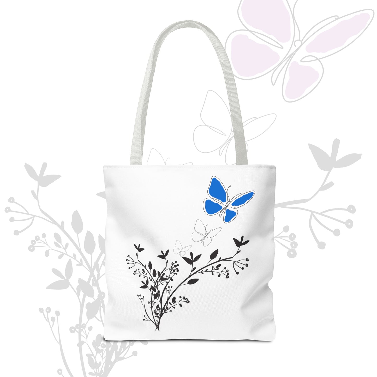 Spring Butterfly Blue Tote Bag - 3 Everyday Affordable Tote Bags You Won't Want to Miss