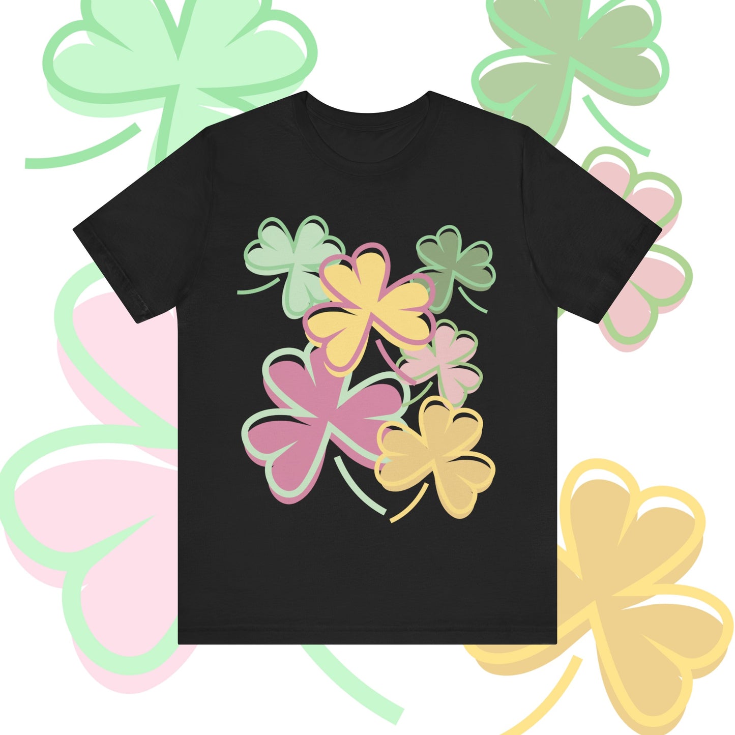 St Patrick's Day Clover Pattern T Shirt. Rock it Big and Bold