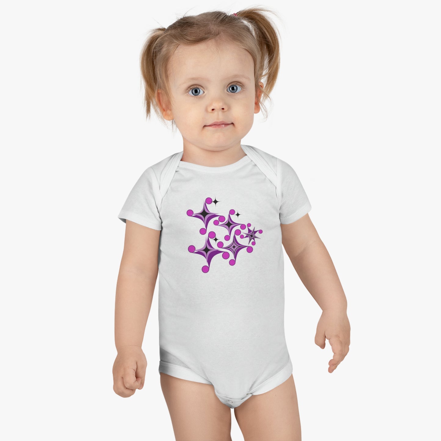 Starry Nights, Bubbly Days: Baby Magic Unleashed! Baby Short Sleeve Onesie®