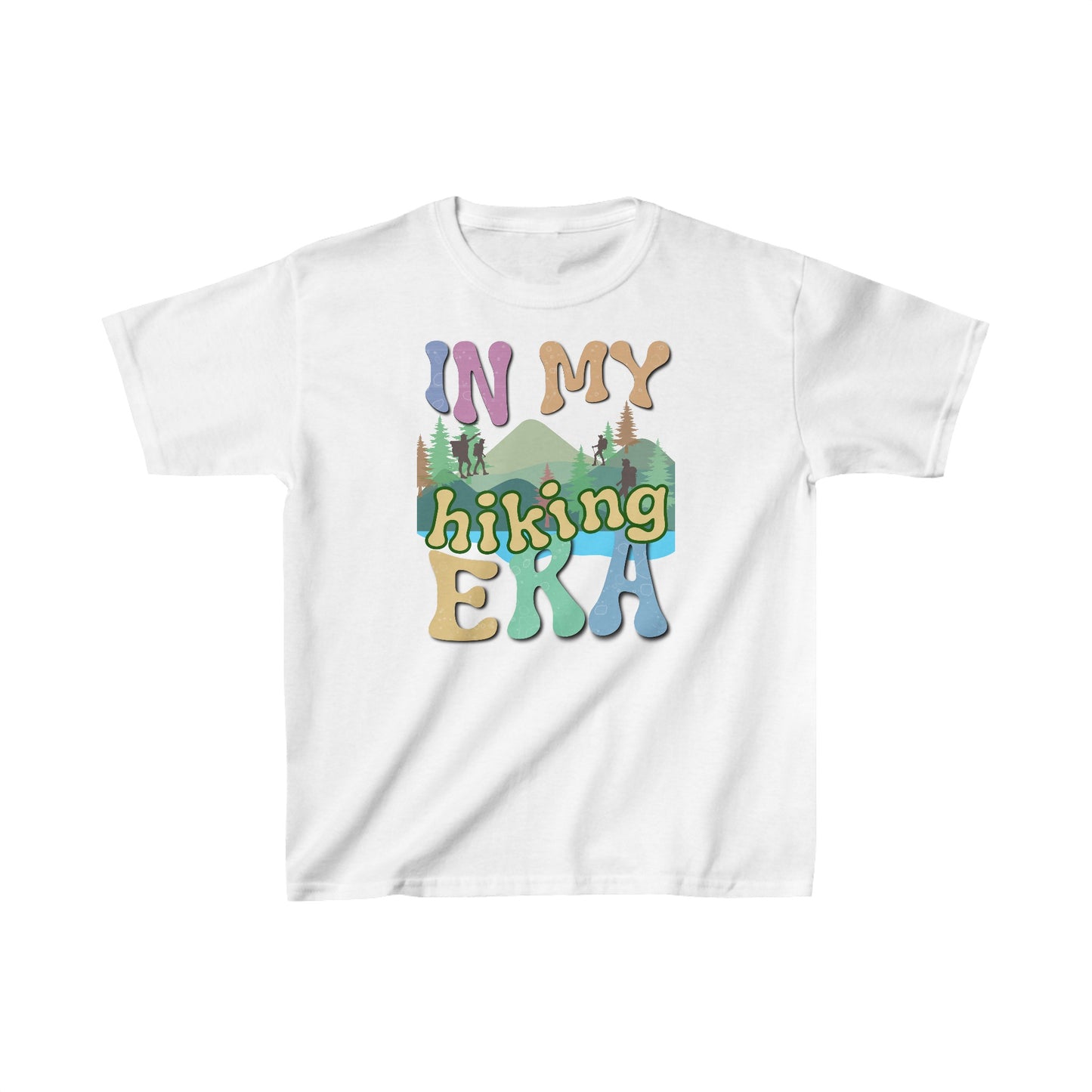 In My Hiking Era T-shirt! This youth tee is a call to young adventurers that live to blaze trails. Kids Heavy Cotton™ Tee