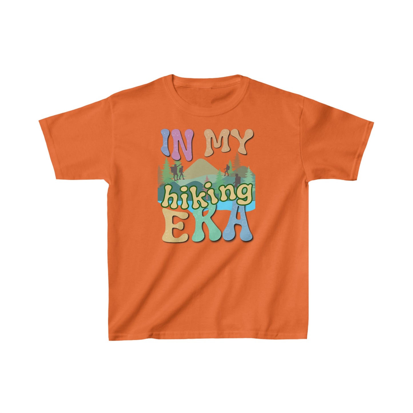 In My Hiking Era T-shirt! This youth tee is a call to young adventurers that live to blaze trails. Kids Heavy Cotton™ Tee