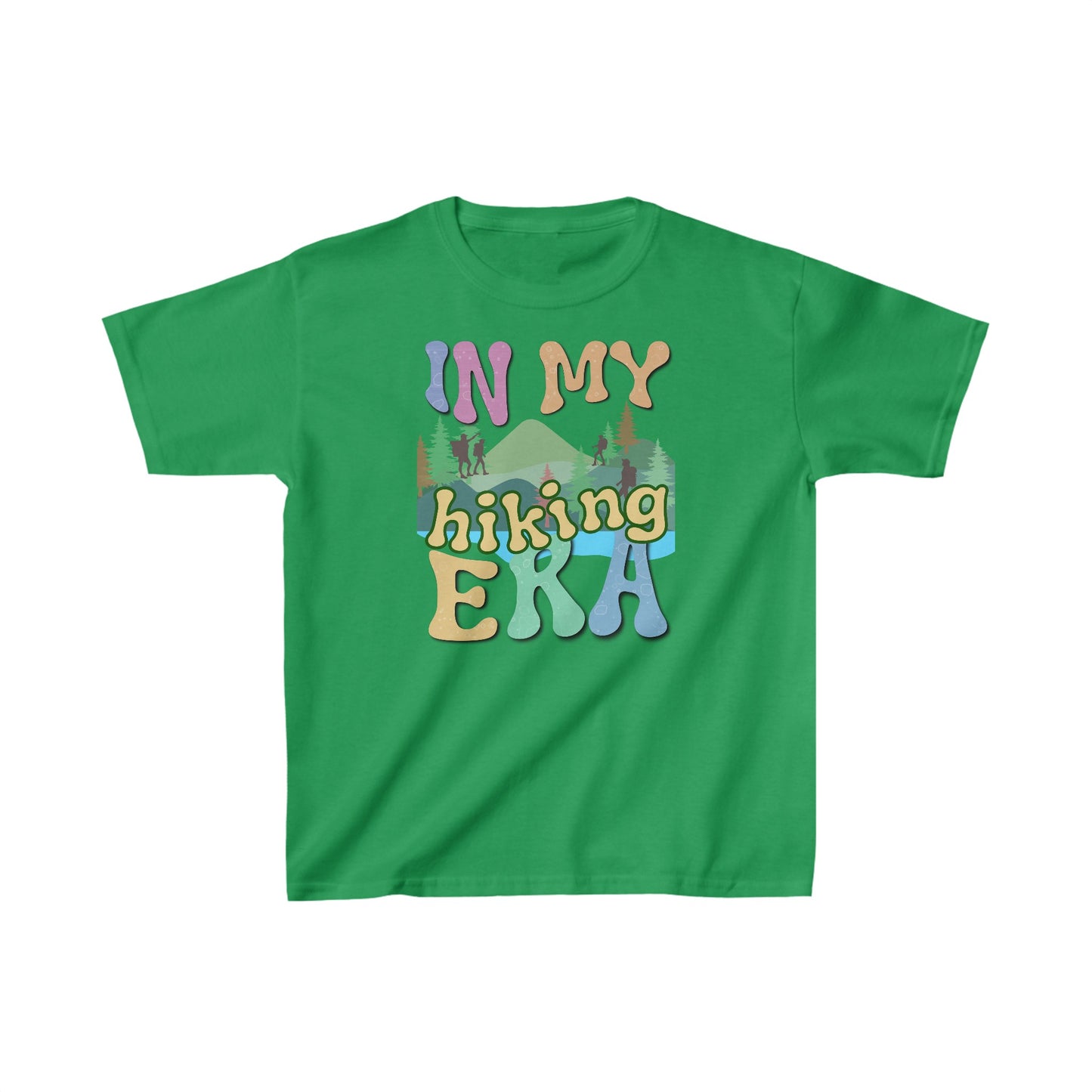 In My Hiking Era T-shirt! This youth tee is a call to young adventurers that live to blaze trails. Kids Heavy Cotton™ Tee