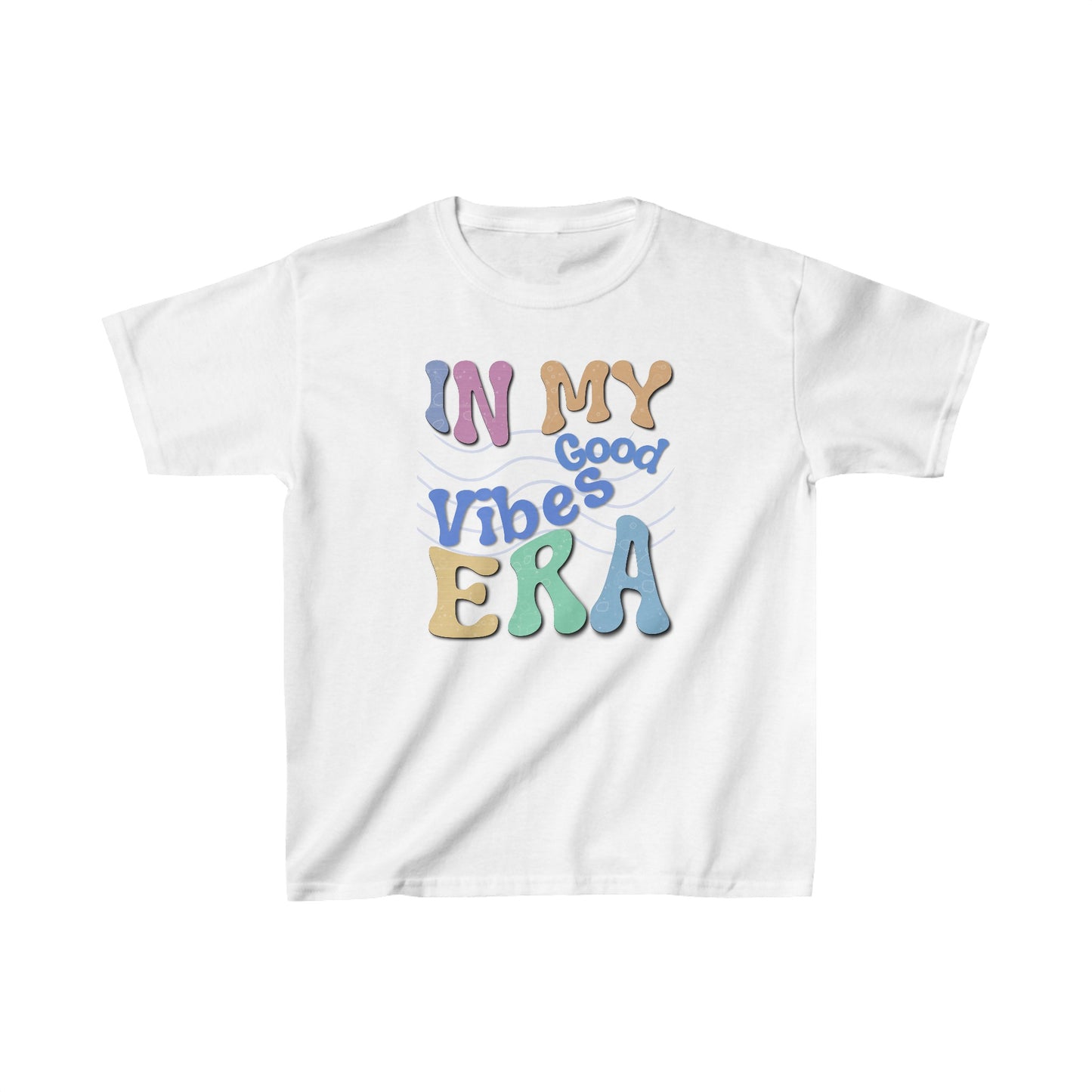 Spread Good Vibes with our vibrant and playful T-shirt collection! Kids Heavy Cotton™ Tee