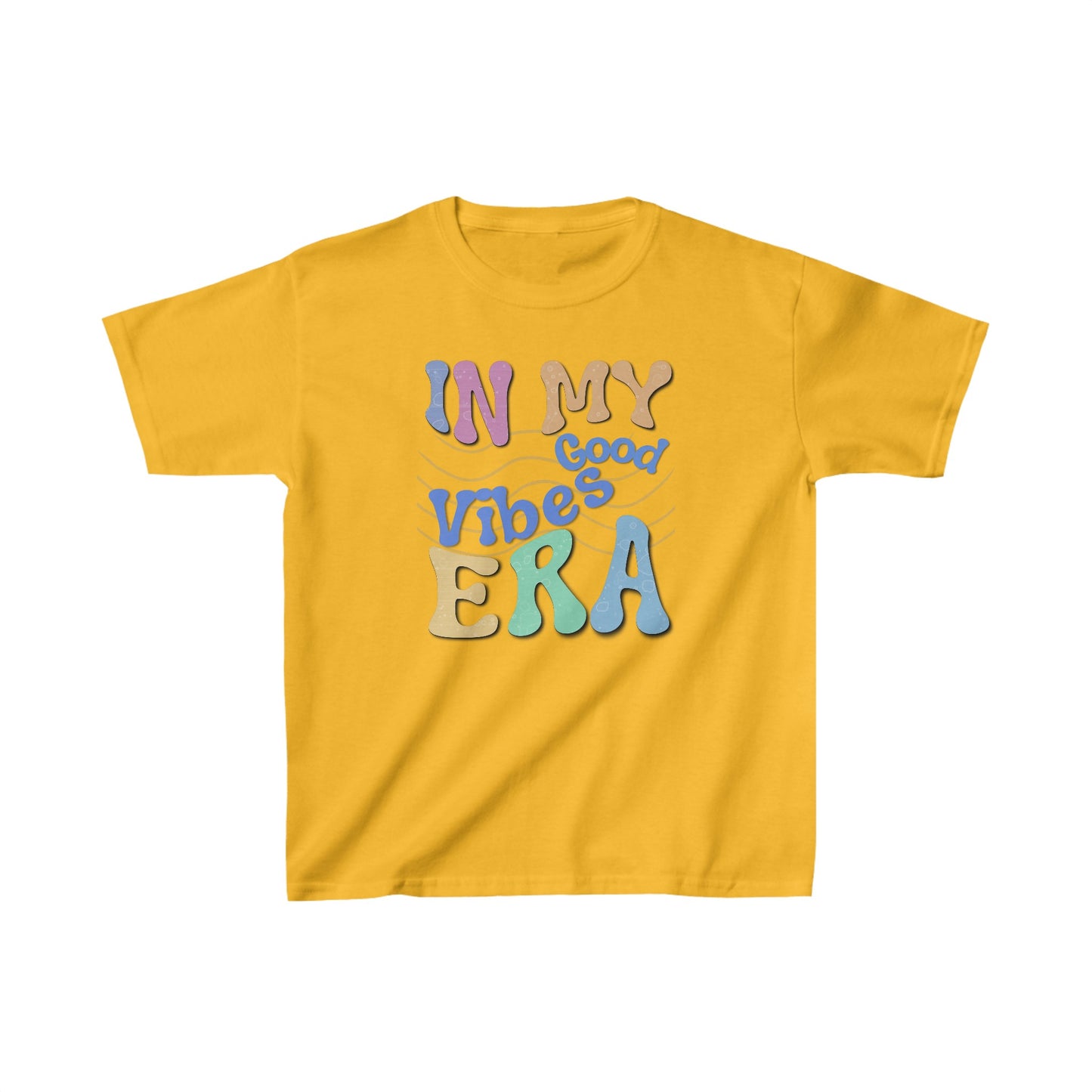 Spread Good Vibes with our vibrant and playful T-shirt collection! Kids Heavy Cotton™ Tee