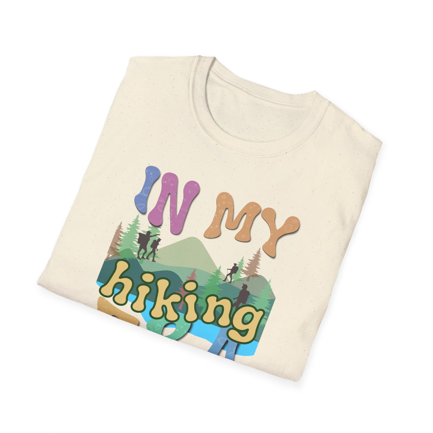 16 ‘In My Hiking Era’ T-shirts! Embrace the trails and celebrate your love for hiking. Unisex Softstyle T-Shirt