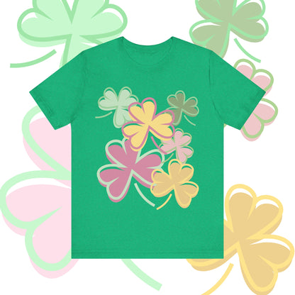 St Patrick's Day Clover Pattern T Shirt. Rock it Big and Bold