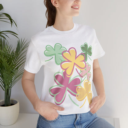 St Patrick's Day Clover Pattern T Shirt. Rock it Big and Bold