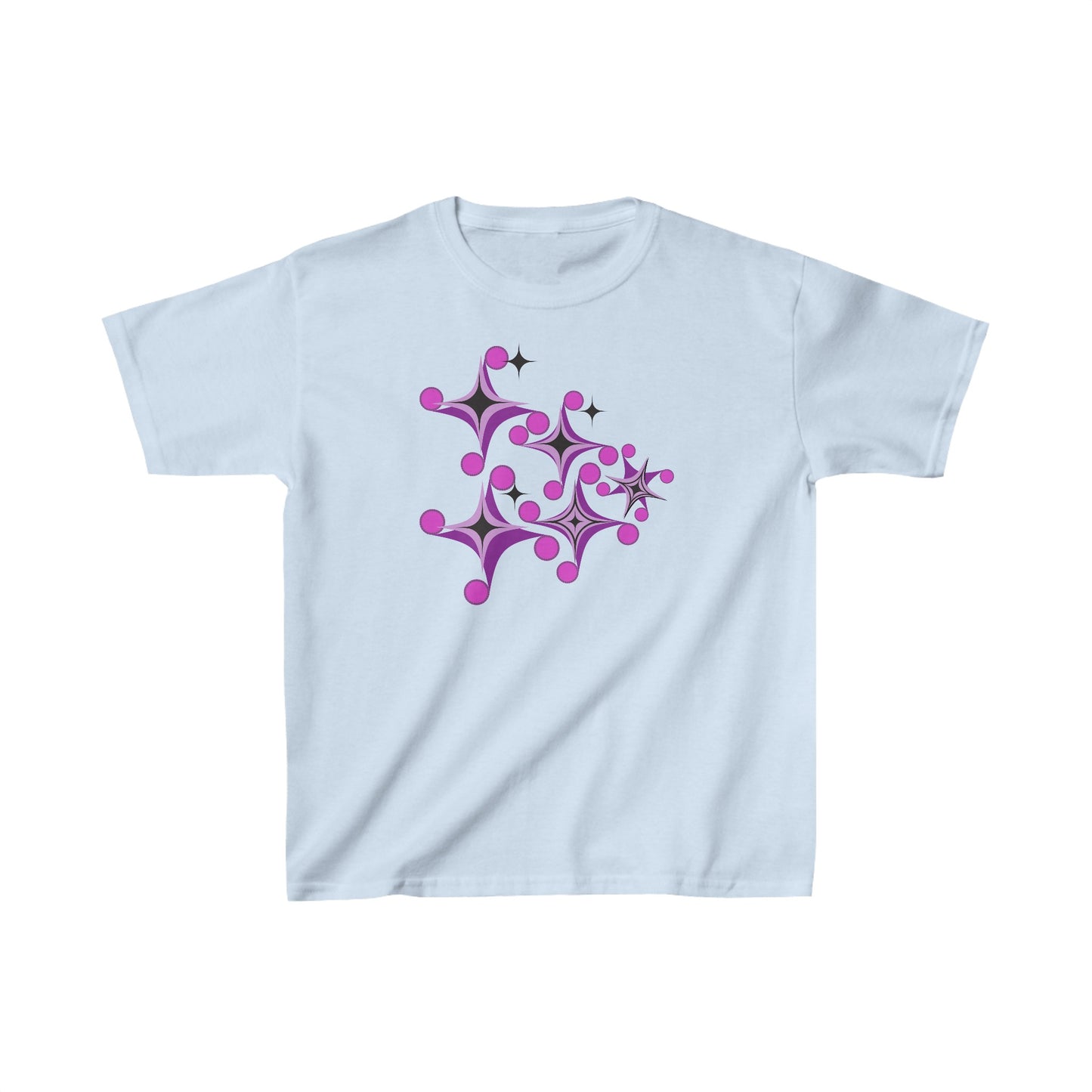 Dive into a universe of fun with our Kids’ Tee with Star and Bubble Pattern! -  Kids Heavy Cotton™ Tee