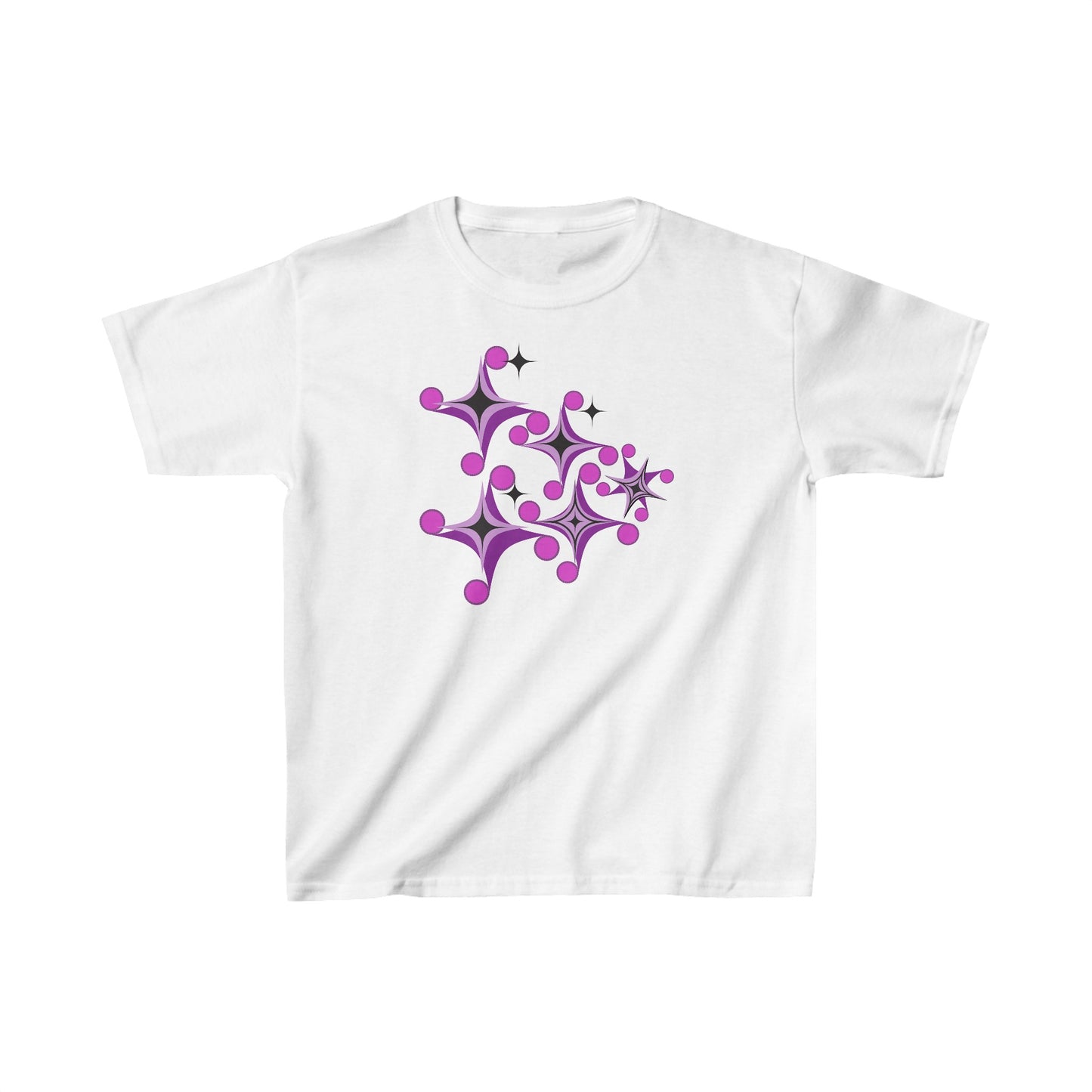 Dive into a universe of fun with our Kids’ Tee with Star and Bubble Pattern! -  Kids Heavy Cotton™ Tee