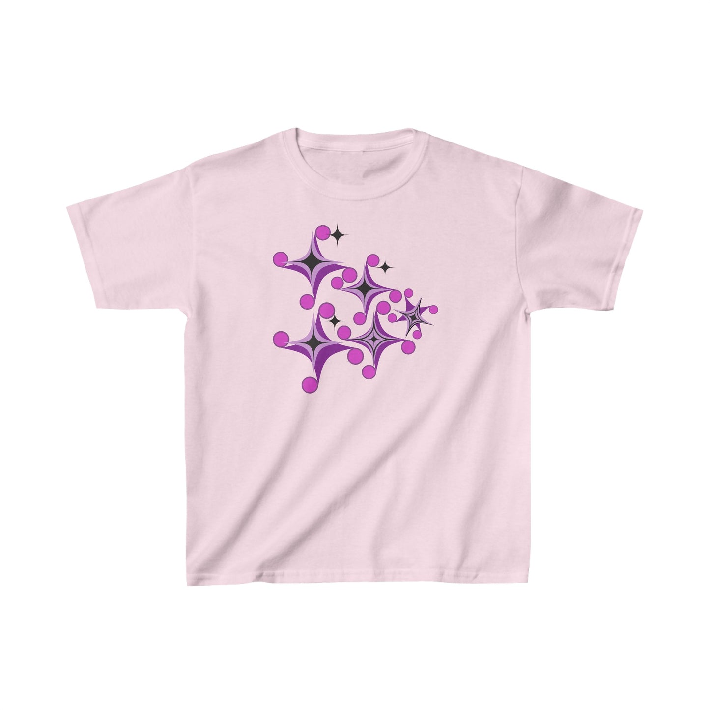 Dive into a universe of fun with our Kids’ Tee with Star and Bubble Pattern! -  Kids Heavy Cotton™ Tee