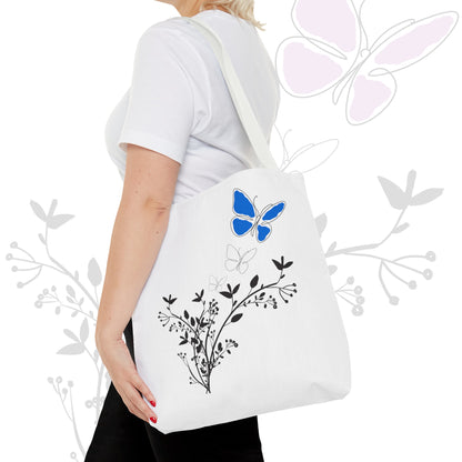 Spring Butterfly Blue Tote Bag - 3 Everyday Affordable Tote Bags You Won't Want to Miss