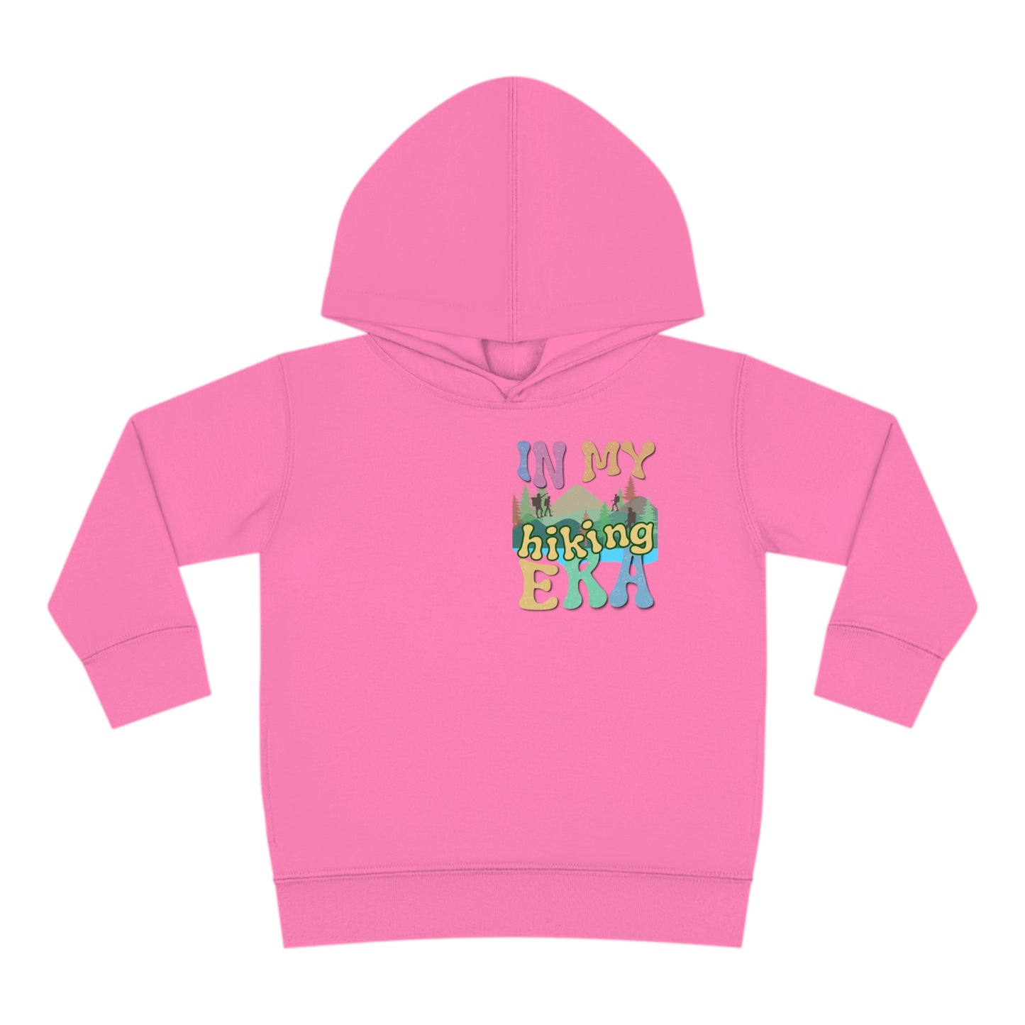 Toddler, In My Hiking Era Pullover Fleece Hoodie, designed for the little trailblazers who are just beginning to explore the world