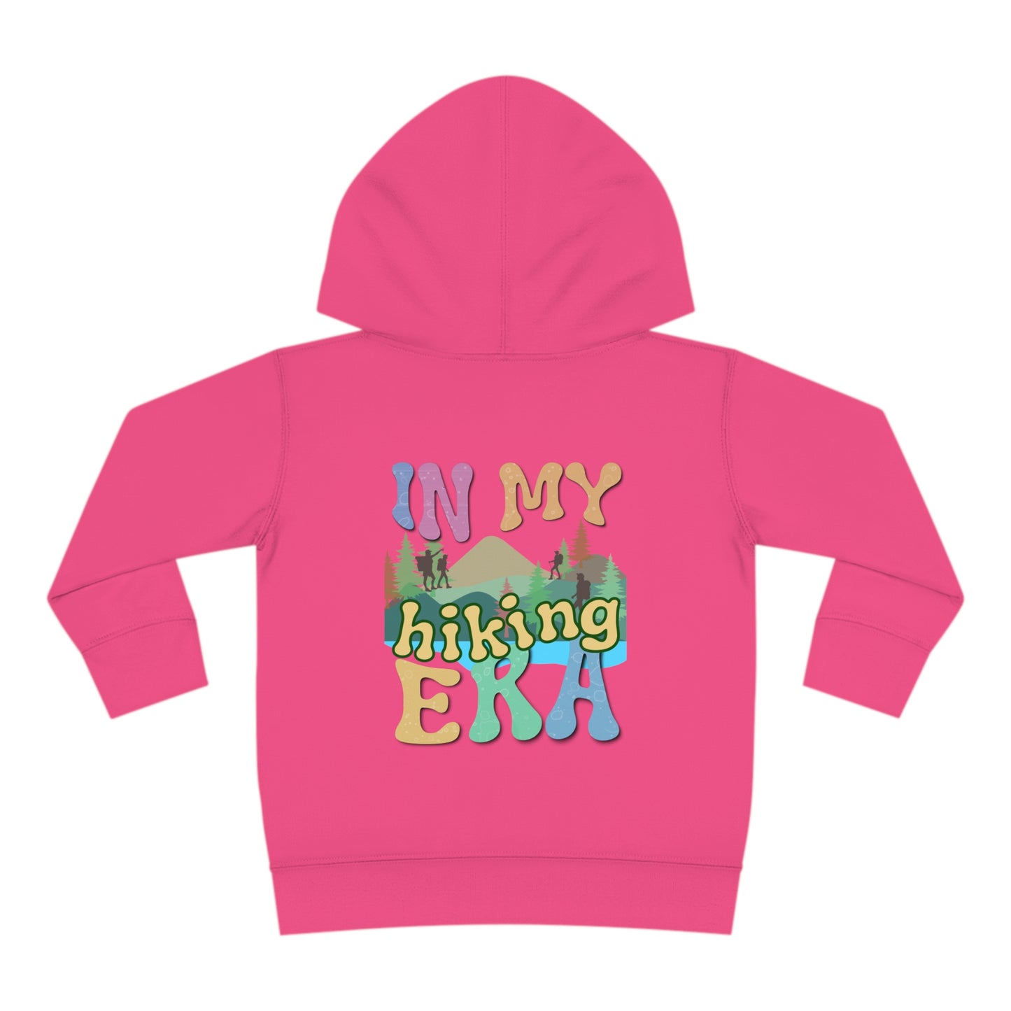 Toddler, In My Hiking Era Pullover Fleece Hoodie, designed for the little trailblazers who are just beginning to explore the world