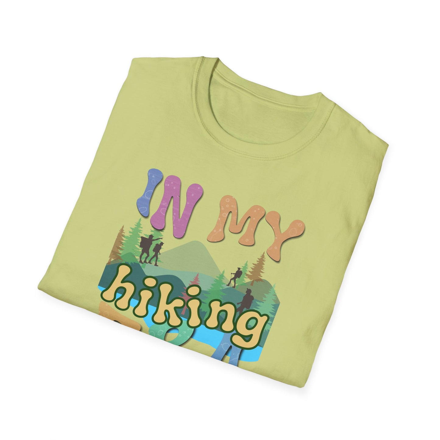 16 ‘In My Hiking Era’ T-shirts! Embrace the trails and celebrate your love for hiking. Unisex Softstyle T-Shirt