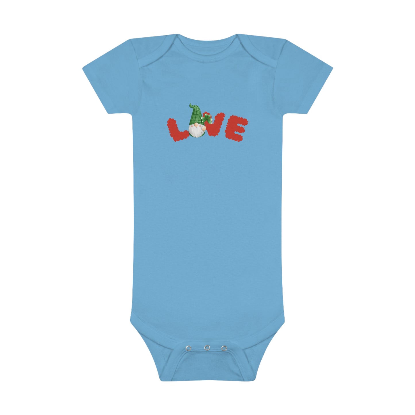 Gnome Sweet Gnome Baby Bodysuit: Love in Every Stitch! Love Gnome Baby Bodysuit. Baby Short Sleeve Onesie®