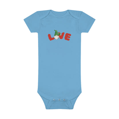 Gnome Sweet Gnome Baby Bodysuit: Love in Every Stitch! Love Gnome Baby Bodysuit. Baby Short Sleeve Onesie®