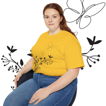 Women's Spring t-shirts - Butterfly Pattern, Spring, Ultra Cotton Tee, Women