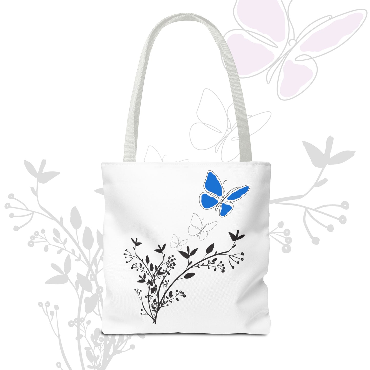 Spring Butterfly Blue Tote Bag - 3 Everyday Affordable Tote Bags You Won't Want to Miss