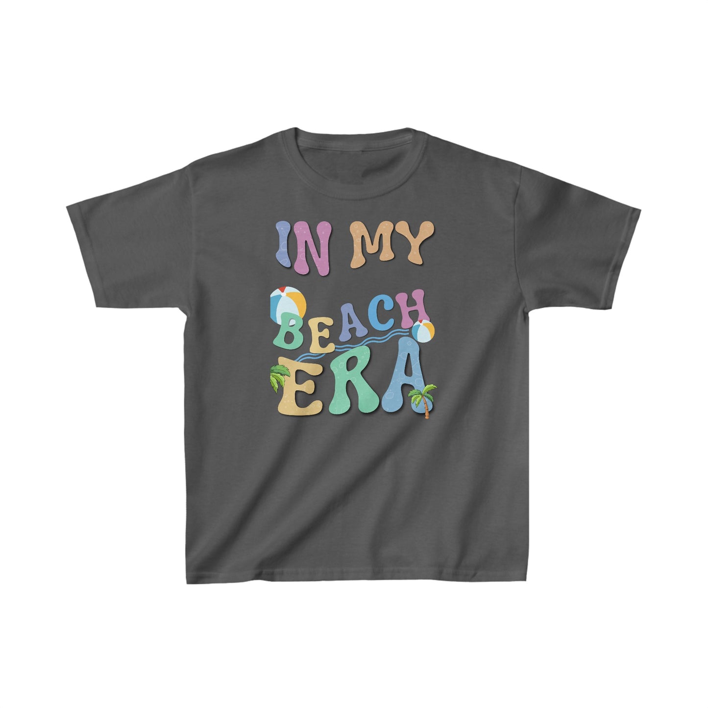 Youth Beach Era T-shirts - It’s time to make a splash in fashion as bright as the summer sun! Kids Heavy Cotton™ Tee