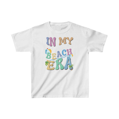 Youth Beach Era T-shirts - It’s time to make a splash in fashion as bright as the summer sun! Kids Heavy Cotton™ Tee