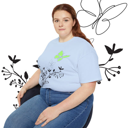 Women's Spring t-shirts - Butterfly Pattern, Spring, Ultra Cotton Tee, Women