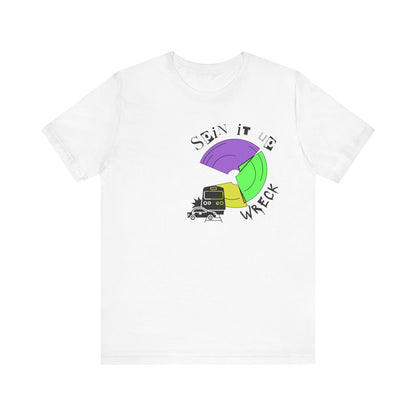 17 Colors of Train Wreck DJ T-Shirt, Amateurs and Pros Can Relate to Wreckin' It. Have a Laugh! - Unisex Jersey Short Sleeve Tee