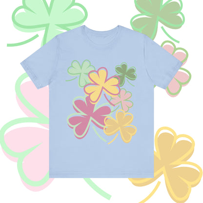 St Patrick's Day Clover Pattern T Shirt. Rock it Big and Bold