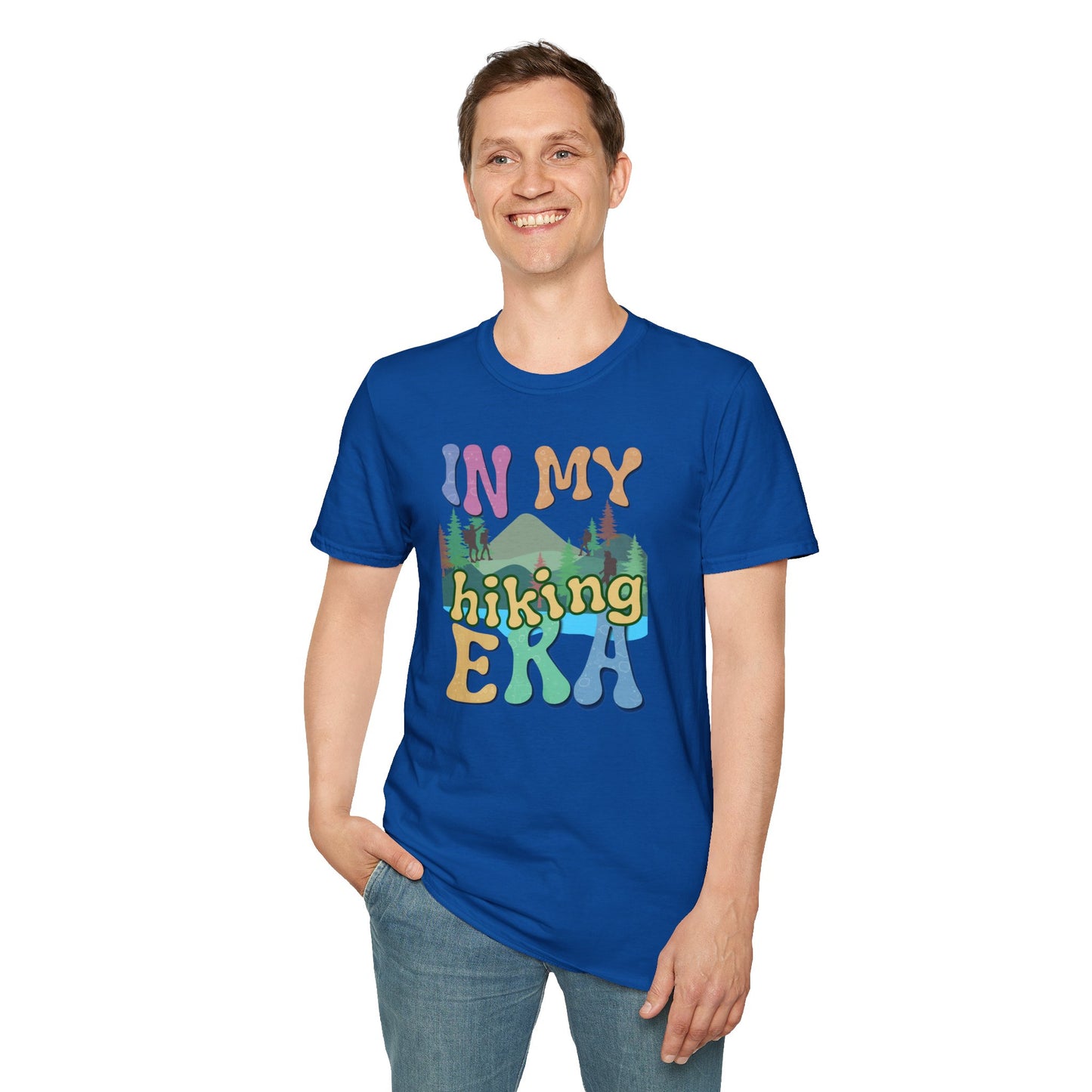 16 ‘In My Hiking Era’ T-shirts! Embrace the trails and celebrate your love for hiking. Unisex Softstyle T-Shirt