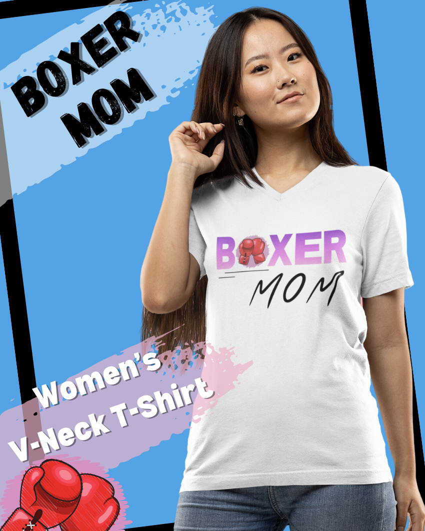 Our Boxer Mom V-Neck T-Shirt - Women’s Performance, is designed for boxer dog champions like you. - Women's Performance V-Neck T-Shirt