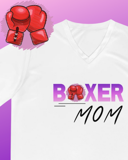 Our Boxer Mom V-Neck T-Shirt - Women’s Performance, is designed for boxer dog champions like you. - Women's Performance V-Neck T-Shirt