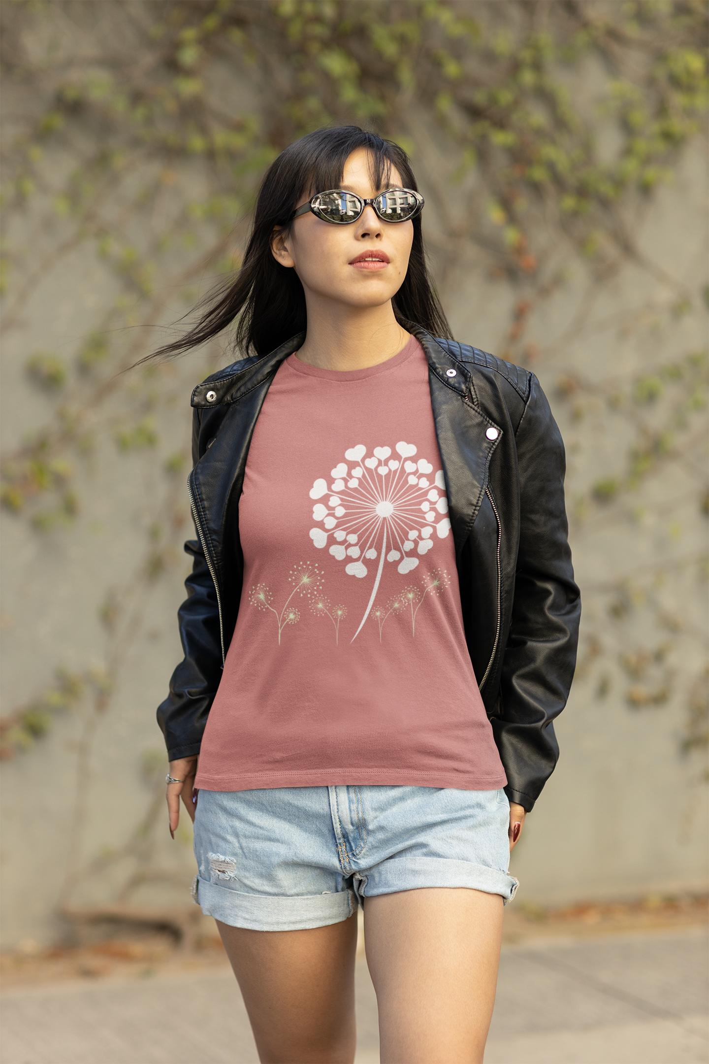 Dandelion Love, Heart, Spring Short Sleeve Tee