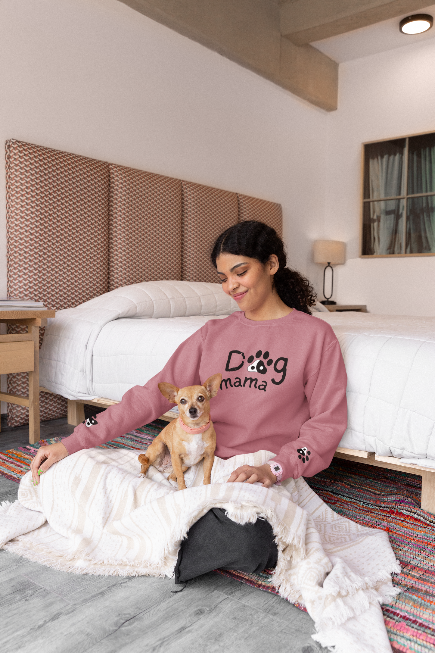 14 Colors of This Ultra Soft, Dog Mama, Womens Sweatshirt That Make Cute Gifts for Any Dog Lover.