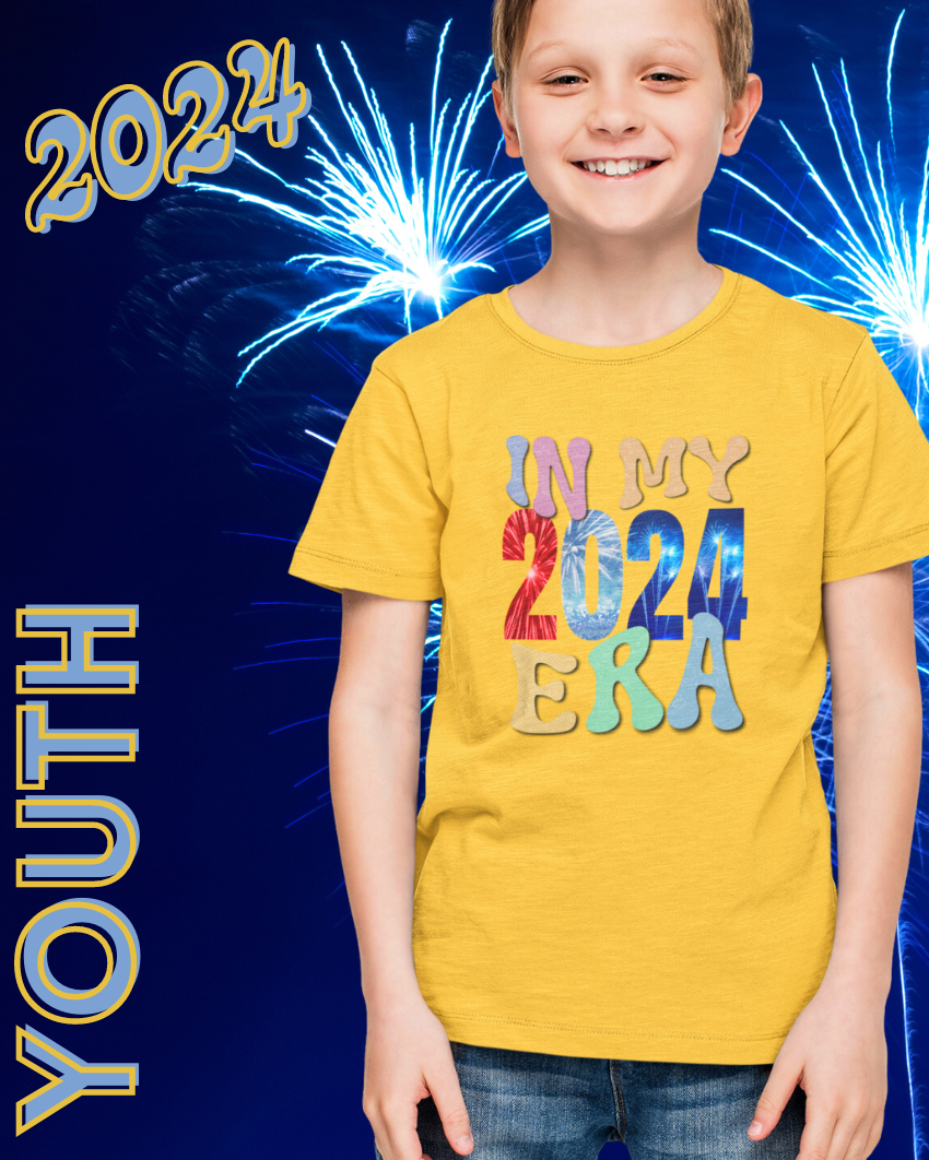 In My 2024 Era - youth T-shirt - 4th of July Design! Parades, fireworks, picnic's and family fun! Kids Heavy Cotton™ Tee