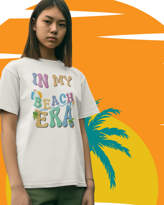 Youth Beach Era T-shirts - It’s time to make a splash in fashion as bright as the summer sun! Kids Heavy Cotton™ Tee