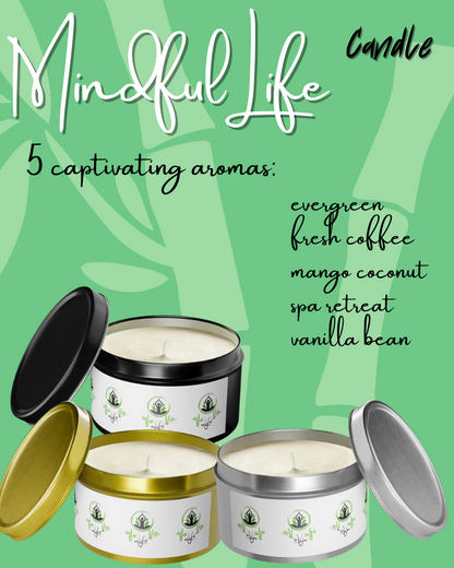 5 Scented Candles for Mindful Moments & Whispers of Tranquility. Burns 20 hrs (4oz), 40 hrs (8oz)