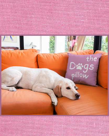 The Dogs Pillow - No Mistaking This IS the Dog's Pillow. Funny Throw Pillow Gift for Dog Lovers