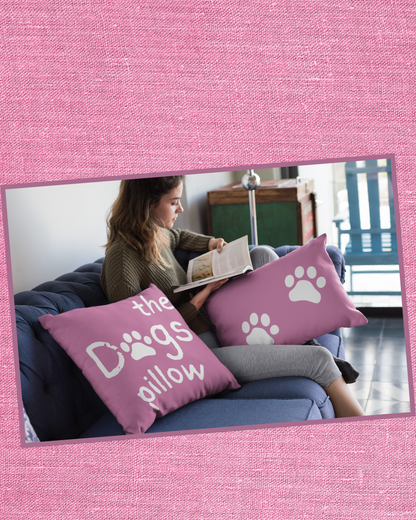 The Dogs Pillow - No Mistaking This IS the Dog's Pillow. Funny Throw Pillow Gift for Dog Lovers